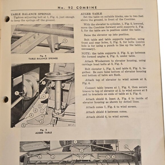 Vintage Massey Harris No 92 Combine Owners Manual 1963 Agricultural Repair Guide - Picture 10 of 16